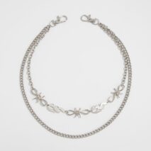 Stylish Layered Flame Charm Curb Trouser Chain - ArtGalleryZen