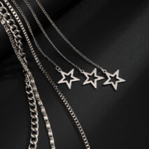 Stylish Layered Hollow Star Pendant Trouser Chain - ArtGalleryZen