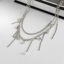 Stylish Layered Star Pearl Tassel Trouser Chain - ArtGalleryZen