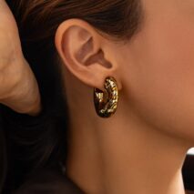Stylish Leopard C Shaped Stud Earrings - ArtGalleryZen