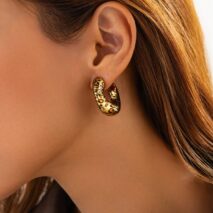 Stylish Leopard C Shaped Stud Earrings - ArtGalleryZen