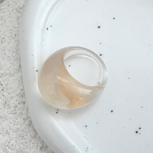 Stylish Transparent Colorful Resin Ring - ArtGalleryZen