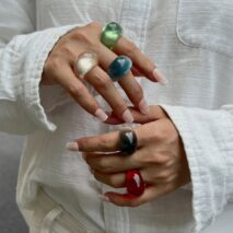 Stylish Transparent Colorful Resin Ring - ArtGalleryZen