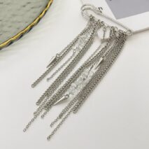 Stylish Turquoise Stone Tassel Chain Trouser Pin - ArtGalleryZen