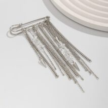 Stylish Turquoise Stone Tassel Chain Trouser Pin - ArtGalleryZen