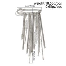 Stylish Turquoise Stone Tassel Chain Trouser Pin - ArtGalleryZen