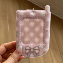 Sugarbunnies Phone Shaped Kpop Keychain Photocard Holder - ArtGalleryZen