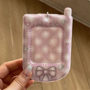 Sugarbunnies Phone Shaped Kpop Keychain Photocard Holder - ArtGalleryZen