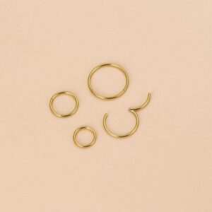 Surgical Steel 20 Gauge Nose Piercing Hoop Nose Lip Ring - ArtGalleryZen