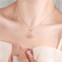 Swarovski Colorful Crystal Swan Pendant Necklace - ArtGalleryZen