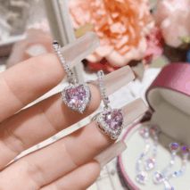 Swarovski Crystal Heart Earrings - ArtGalleryZen