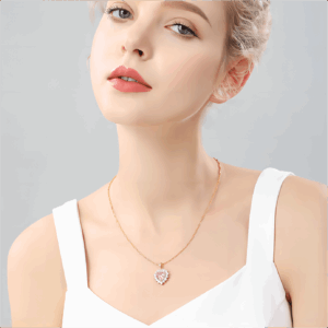 Swarovski Crystal Heart Pendant Necklace - ArtGalleryZen