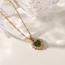 Swarovski Crystal Heart Pendant Necklace - ArtGalleryZen