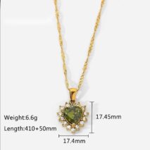 Swarovski Crystal Heart Pendant Necklace - ArtGalleryZen