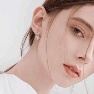 Swarovski Crystal Ribbon Heart Earrings - ArtGalleryZen