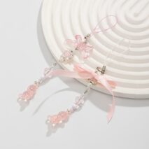 Sweet 2pcs Gummy Bears Bowknot Keychain Phone Strap Set - ArtGalleryZen