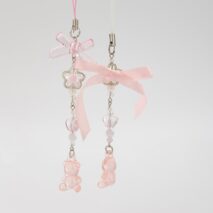 Sweet 2pcs Gummy Bears Bowknot Keychain Phone Strap Set - ArtGalleryZen