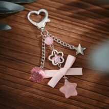 Sweet Bowknot Strawberry Star Charm Heart Keychain -ArtGalleryZen