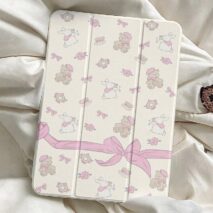 Sweet Bunny Bear Ribbon Bow iPad Case - ArtGalleryZen
