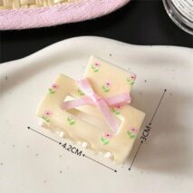 Sweet Butterfly Floral Ribbon Bowknot Hair Clip Hair Claw - ArtGalleryZen