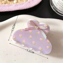 Sweet Butterfly Floral Ribbon Bowknot Hair Clip Hair Claw - ArtGalleryZen