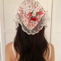 Sweet Colorful Floral Lace Ribbon Bowknot Hair Band Hair Scarf - ArtGalleryZen