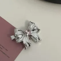 Sweet Crystal Inlaid Enamel Star Heart Bowknot Hair Clips Set - ArtGalleryZen