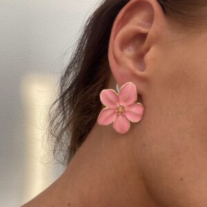 Sweet Enamel Flower Earrings - ArtGalleryZen