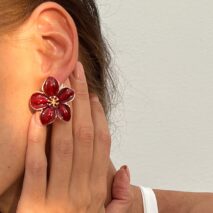 Sweet Enamel Flower Earrings - ArtGalleryZen