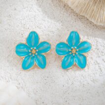 Sweet Enamel Flower Earrings - ArtGalleryZen
