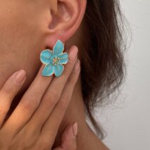 Sweet Enamel Flower Earrings - ArtGalleryZen