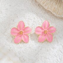 Sweet Enamel Flower Earrings - ArtGalleryZen