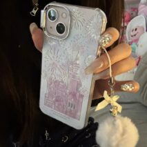 Sweet Gradient Firework Castle iPhone Case With Accessories - ArtGalleryZen