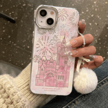 Sweet Gradient Firework Castle iPhone Case With Accessories - ArtGalleryZen