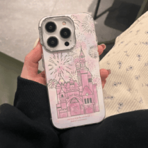 Sweet Gradient Firework Castle iPhone Case With Accessories - ArtGalleryZen