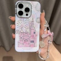 Sweet Gradient Firework Castle iPhone Case With Accessories - ArtGalleryZen