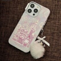 Sweet Gradient Firework Castle iPhone Case With Accessories - ArtGalleryZen