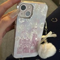 Sweet Gradient Firework Castle iPhone Case With Accessories - ArtGalleryZen