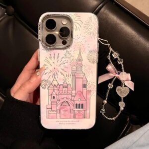 Sweet Gradient Firework Castle iPhone Case With Accessories - ArtGalleryZen