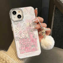 Sweet Gradient Firework Castle iPhone Case With Accessories - ArtGalleryZen