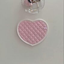 Sweet Handmade Heart Polka Dots Fabric Coaster - ArtGalleryZen
