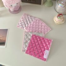 Sweet Handmade Heart Tulip Square Coaster - ArtGalleryZen