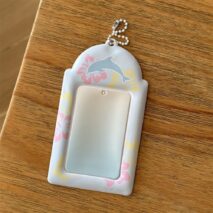 Sweet Heart Dolphin Bowknot Kpop Keychain Photocard Holder - ArtGalleryZen