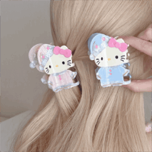 Sweet Hello Kitty Sleepwear Acetate Acrylic Hair Claw Hair Clip - ArtGalleryZen