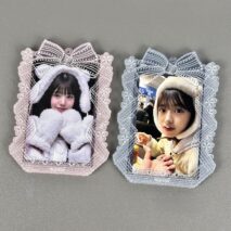 Sweet Lace Bowknot Kpop Acrylic Photocard Holder - ArtGalleryZen