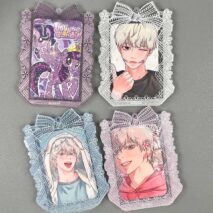 Sweet Lace Bowknot Kpop Acrylic Photocard Holder - ArtGalleryZen
