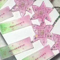 Sweet Lily Flower Calendar Acrylic Pendant Keychain - ArtGalleryZen