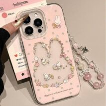 Sweet Miffy Flower iPhone Case With Lanyard - ArtGalleryZen