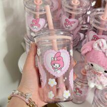 Sweet My Melody Heart Glass Cup - ArtGalleryZen