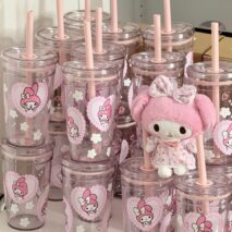 Sweet My Melody Heart Glass Cup - ArtGalleryZen